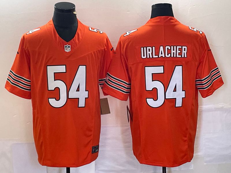 Men Chicago Bears 54 Urlacher Orange 2023 Nike Vapor Limited NFL Jersey